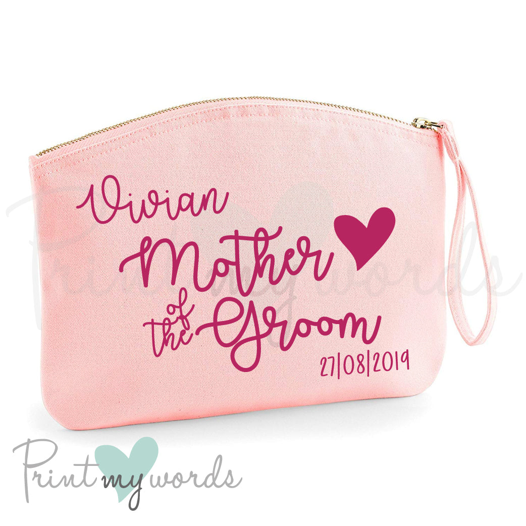 Personalised Hen Party Heart Make Up Bag - Mother of the Groom