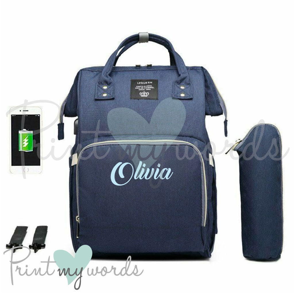 Navy rucksack shop changing bag