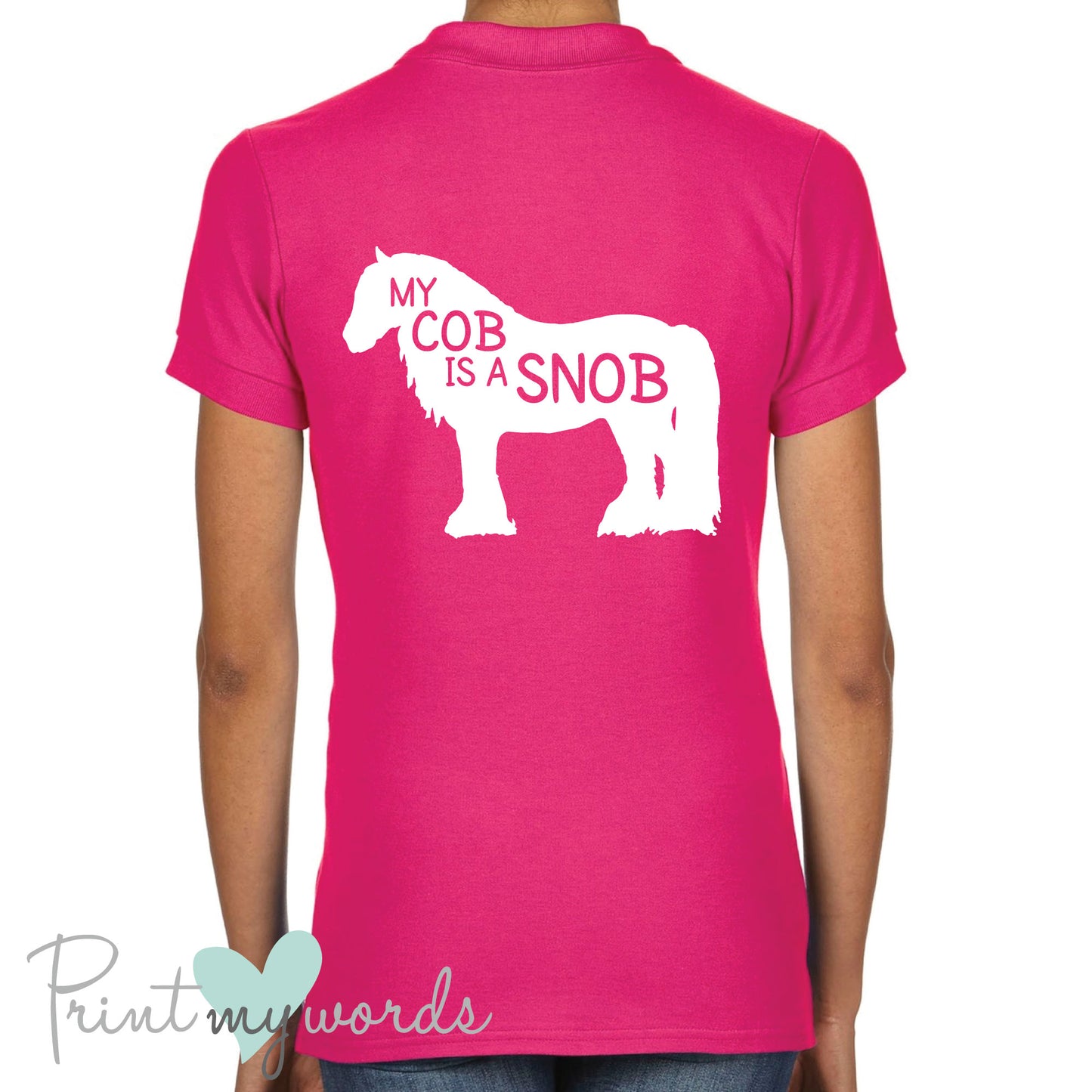 My Cob Is A Snob Funny Equestrian Polo Shirt