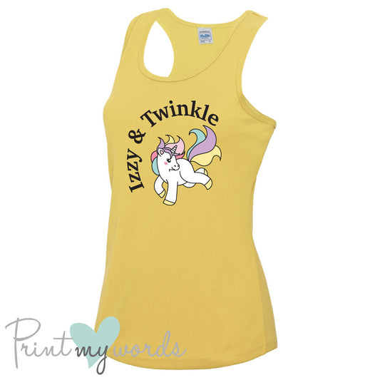 Ladies Unicorn Personalised Equestrian Vest Top